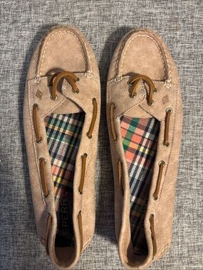 Sperry Blush Authentic Original Boat Shoes with Plaid Insole